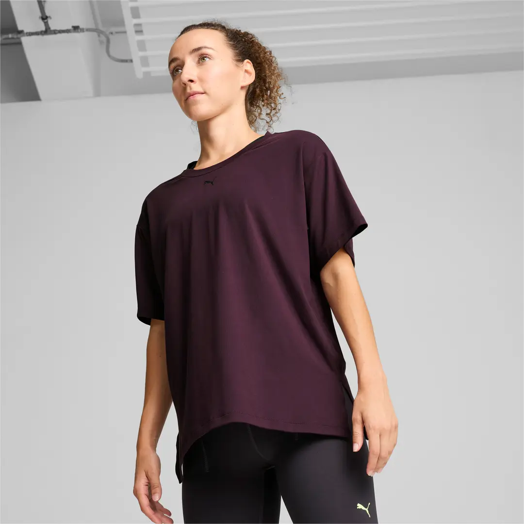 Puma ქალის მაისური CLOUDSPUN TEE - REG Midnight Plum