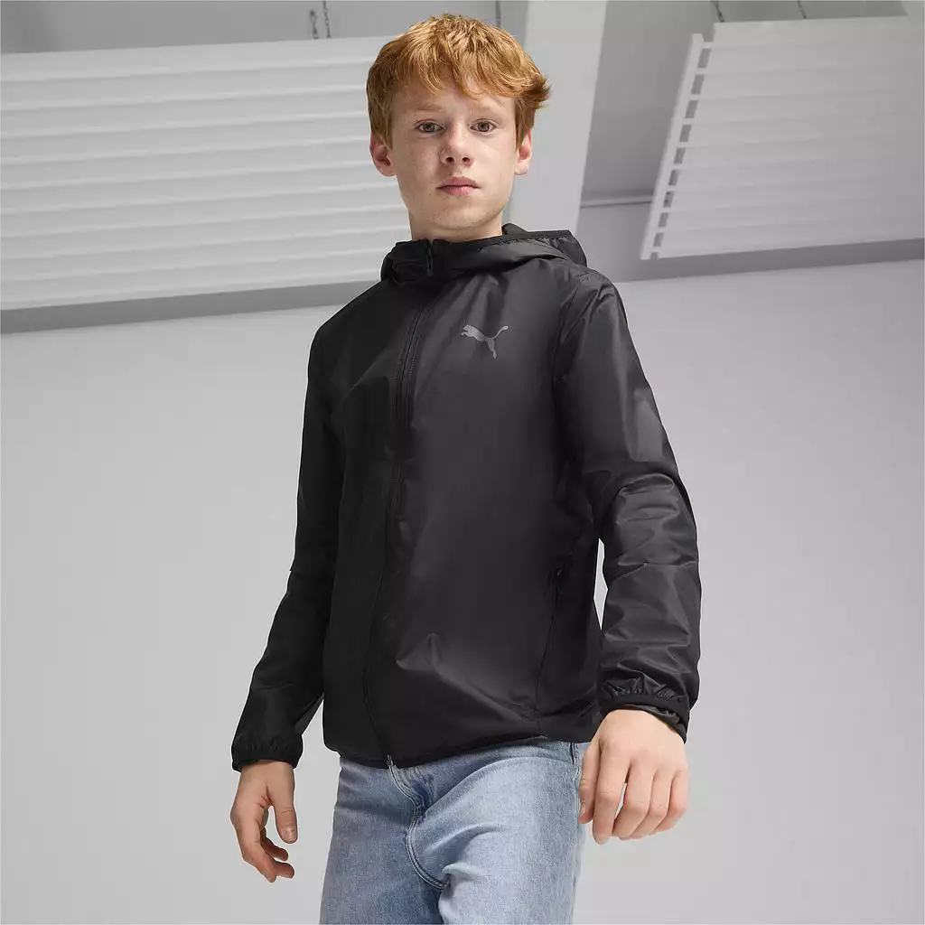 Puma ბავშვის ქურთუკი Fleece Line Windbreaker PUMA Black