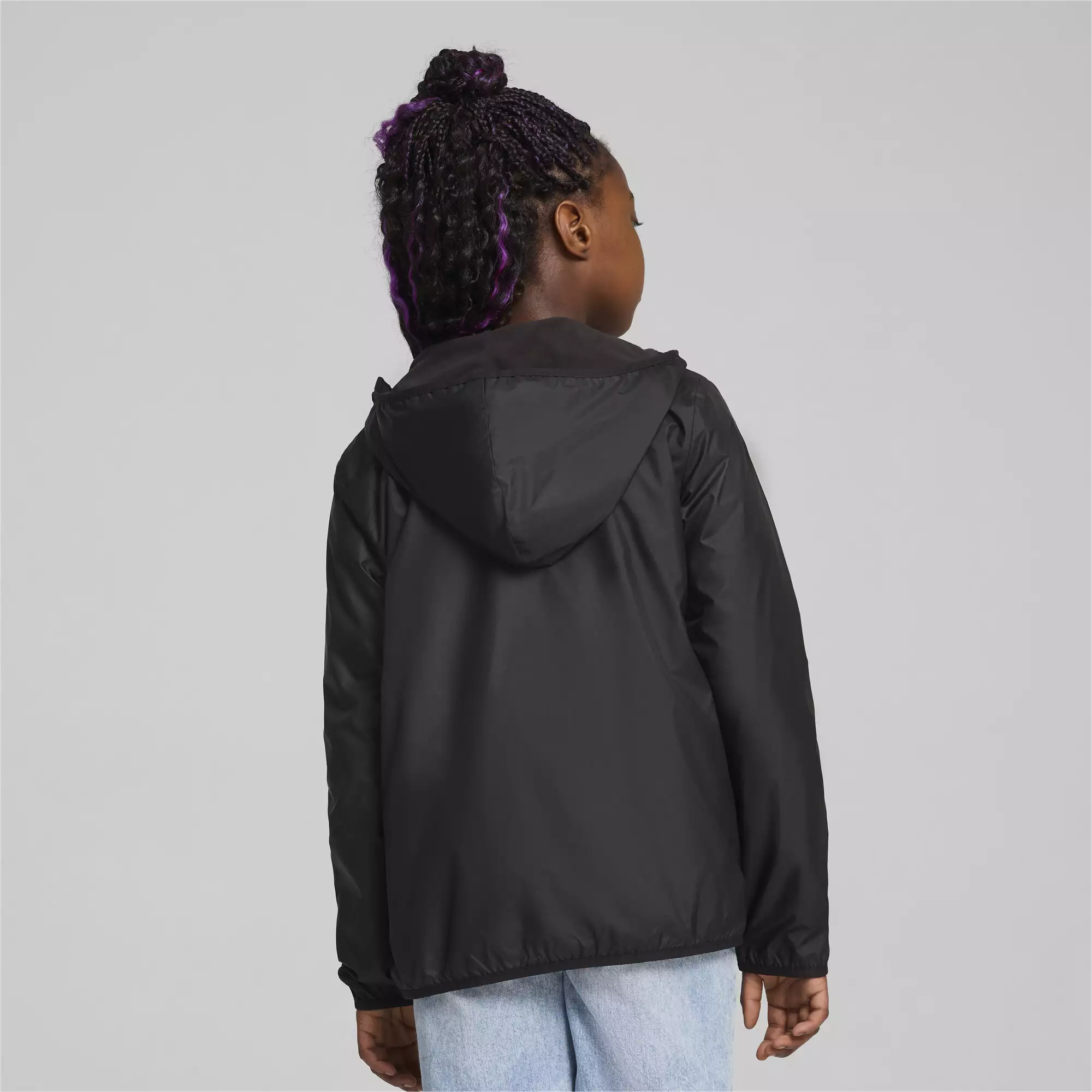 Puma ბავშვის ქურთუკი Fleece Line Windbreaker PUMA Black