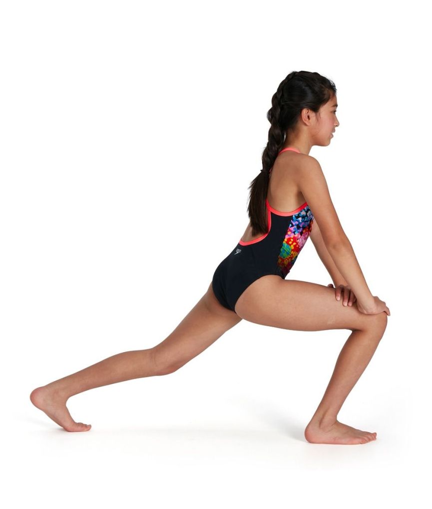 ბავშვის საცურაო კოსტუმი Girls' Polka Melt Placement Vback Swimsuit