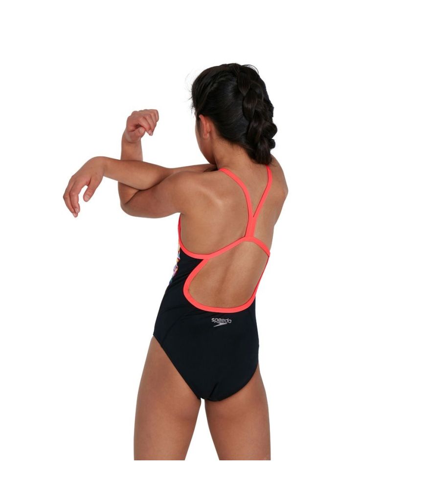 ბავშვის საცურაო კოსტუმი Girls' Polka Melt Placement Vback Swimsuit