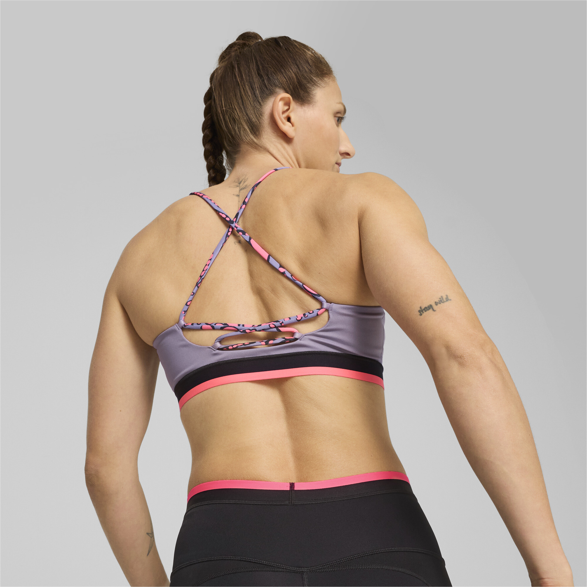 Puma ქალის მაისური MOVE HYPERNATURAL BRA Pale Plum