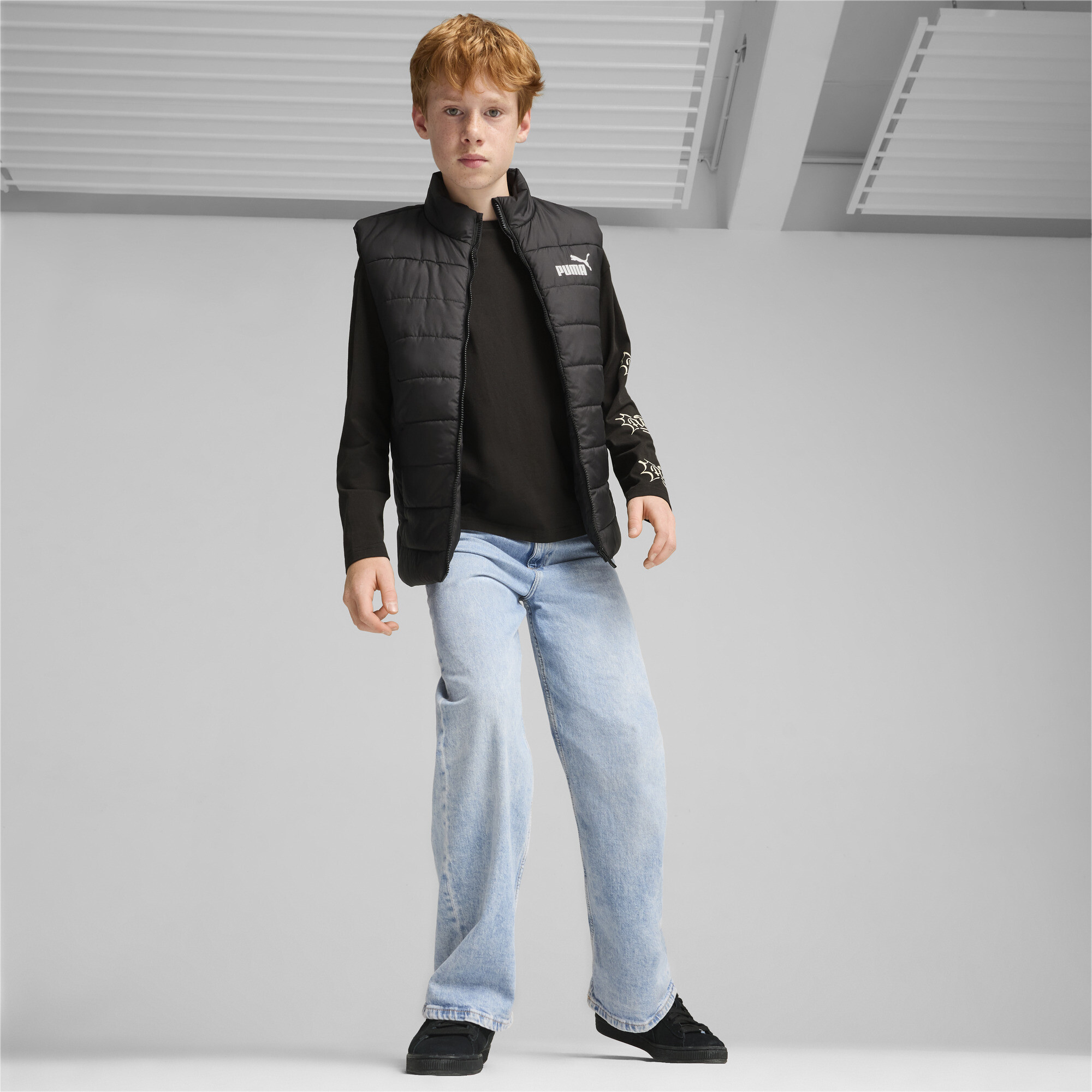 Puma ბავშვის ქურთუკი ESS Padded Vest PUMA Black
