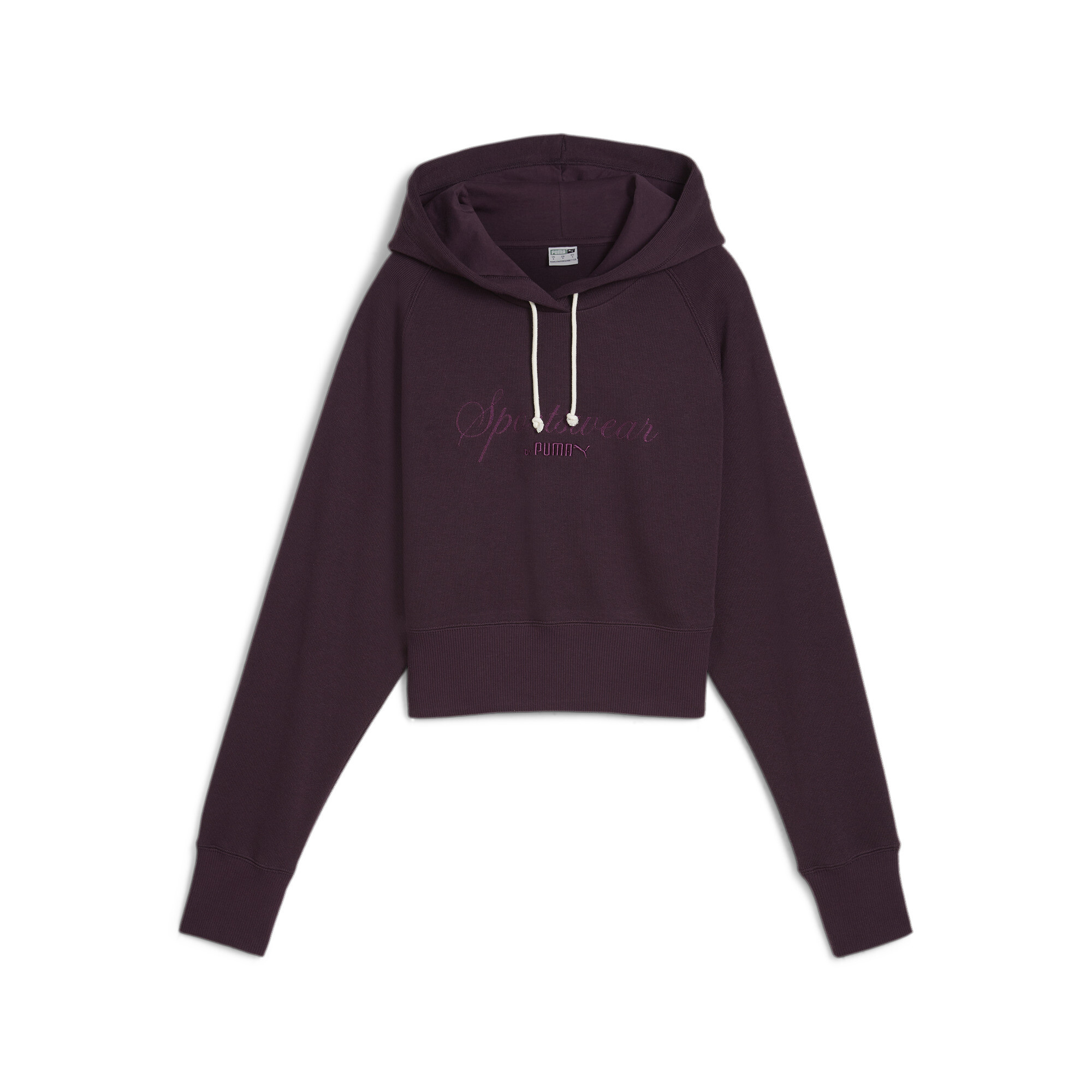 Puma ქალის ჯემპრი CLASSICS+ Relaxed Cropped Hoodie Midnigh