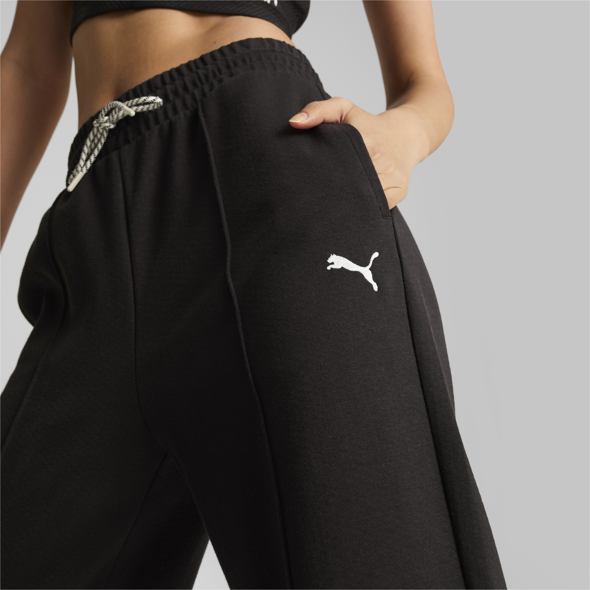 Puma ქალის შარვალი CLASSICS Pintuck Sweatpants DK PUMA Blac