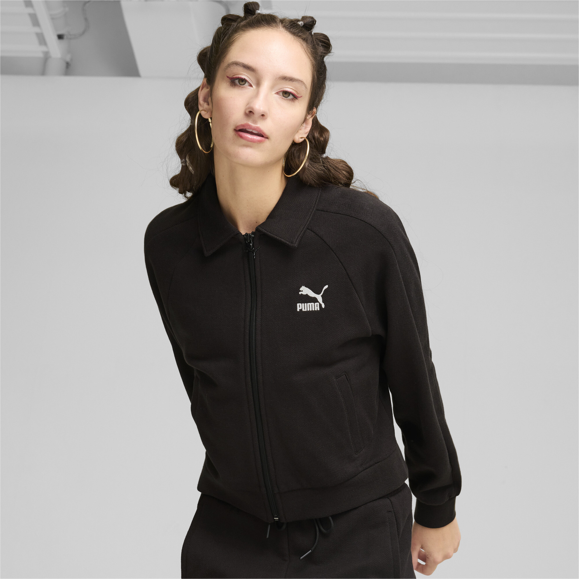 Puma ქალის ჯემპრი T7 Track Jacket PUMA Black-PUMA Black