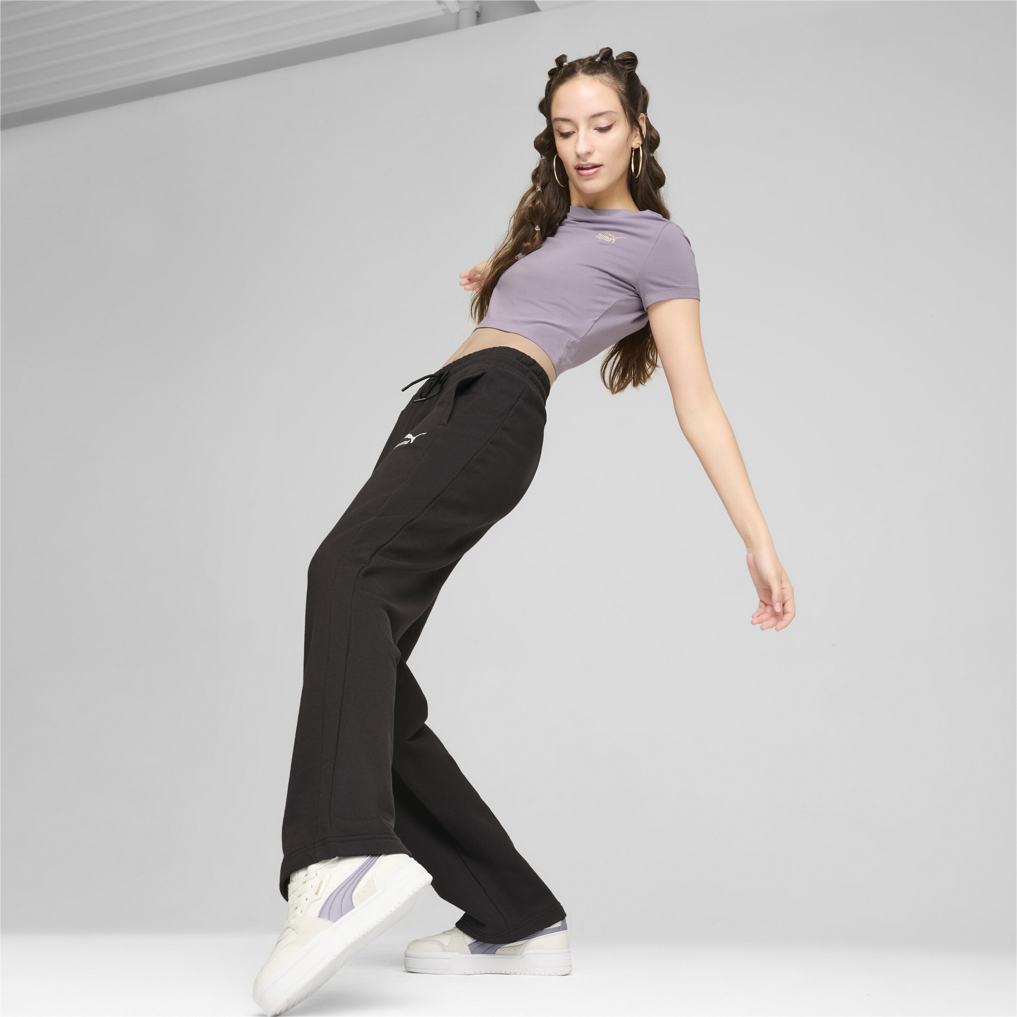 Puma ქალის შარვალი T7 High Waist Track Pants PUMA Black-PUM