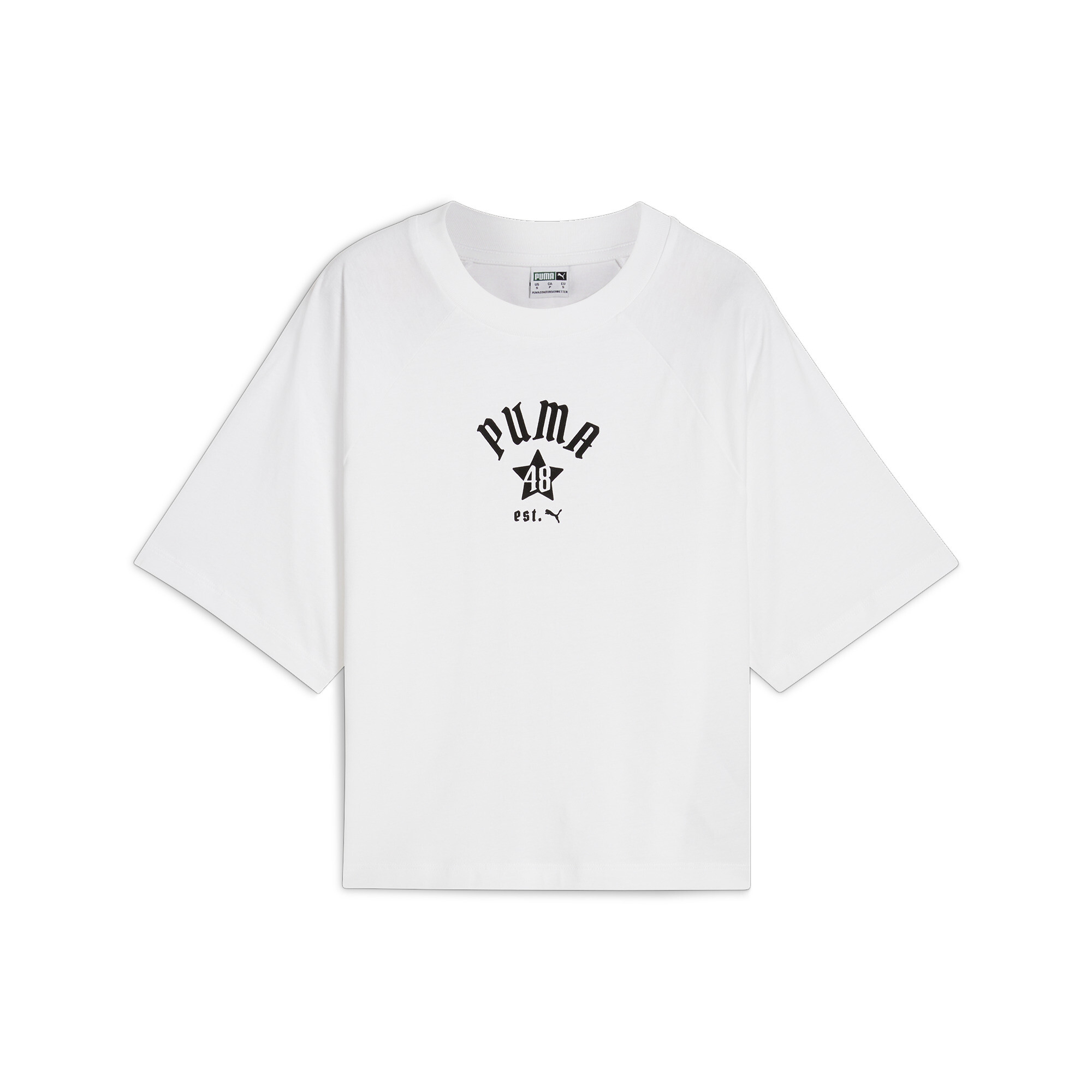 Puma ქალის მაისური CLASSICS PLAY.PARIS. Relaxed Tee PUMA Wh
