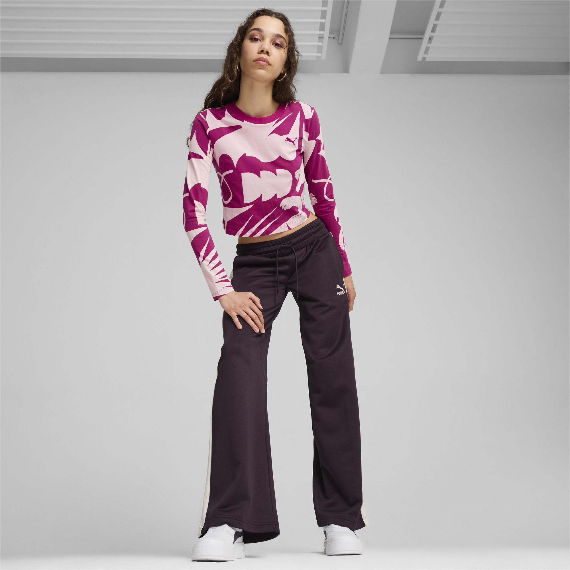 Puma ქალის შარვალი T7 Low Rise Track Pants Midnight Plum