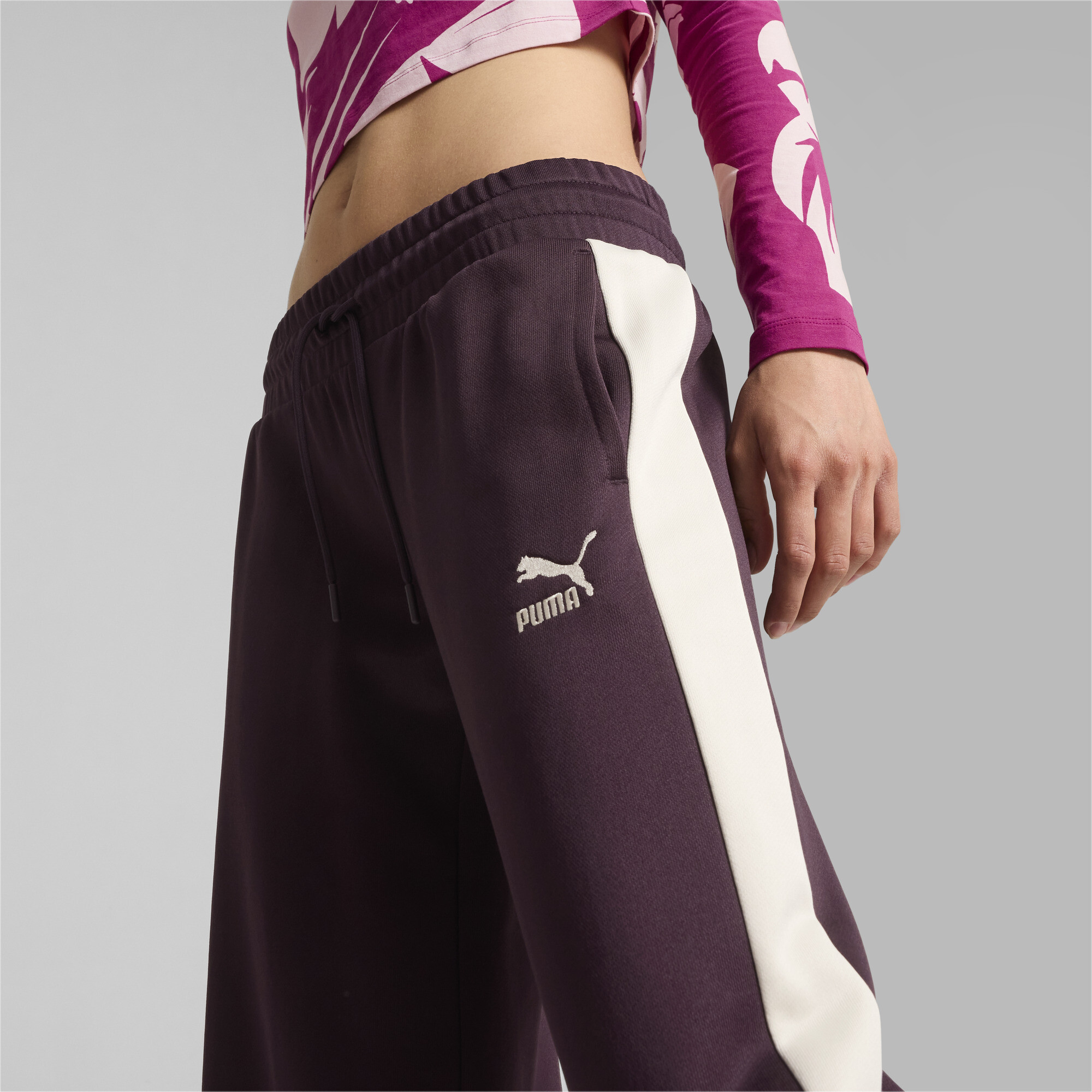 Puma ქალის შარვალი T7 Low Rise Track Pants Midnight Plum