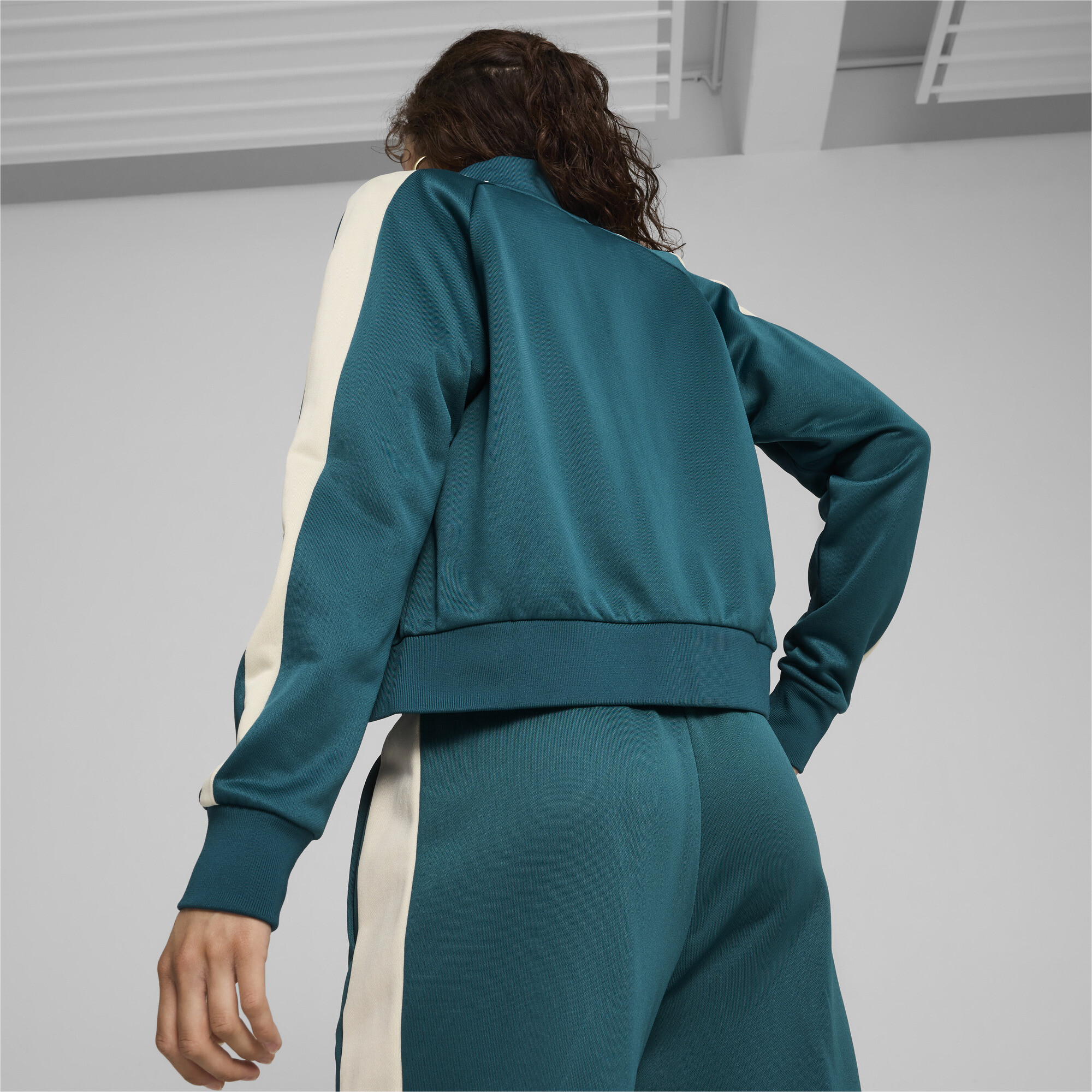 Puma ქალის ჯემპრი ICONIC T7 Track Jacket PT Cold Green