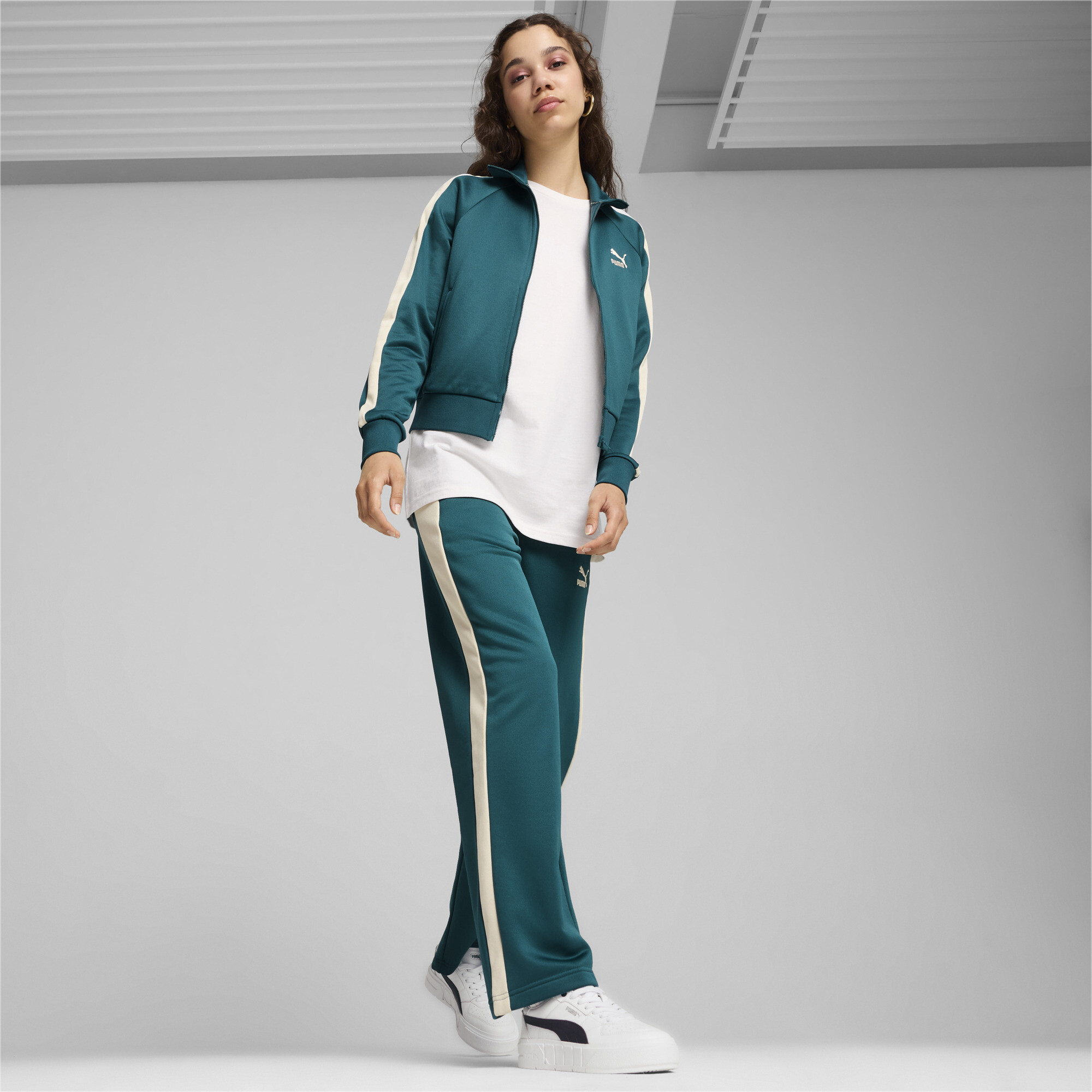 Puma ქალის ჯემპრი ICONIC T7 Track Jacket PT Cold Green