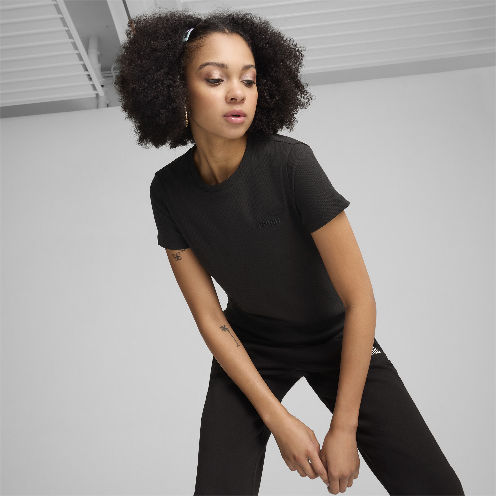 Puma ქალის მაისური ESS ELEVATED Tee PUMA Black