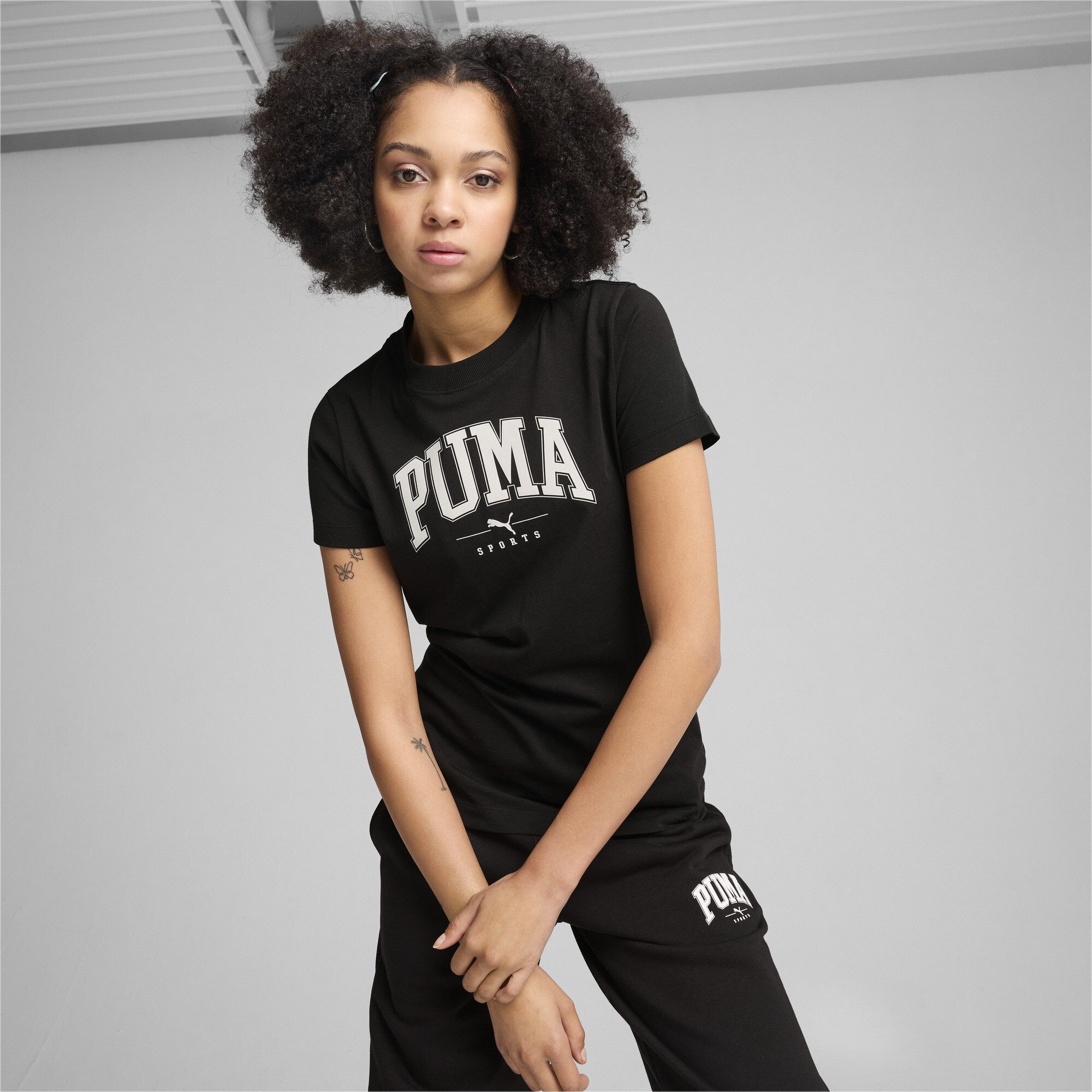Puma ქალის მაისური PUMA SQUAD Graphic Tee PUMA Black