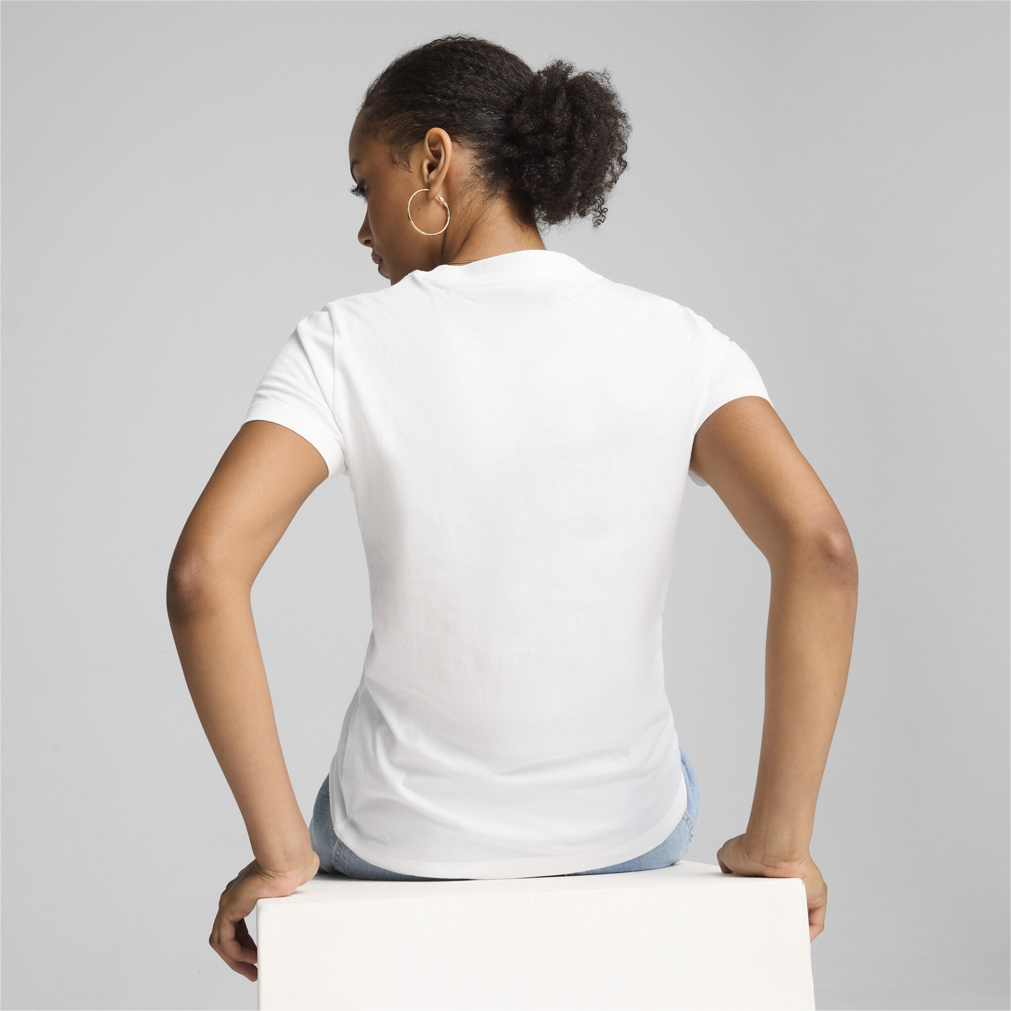Puma ქალის მაისური PUMA SQUAD Graphic Tee PUMA White