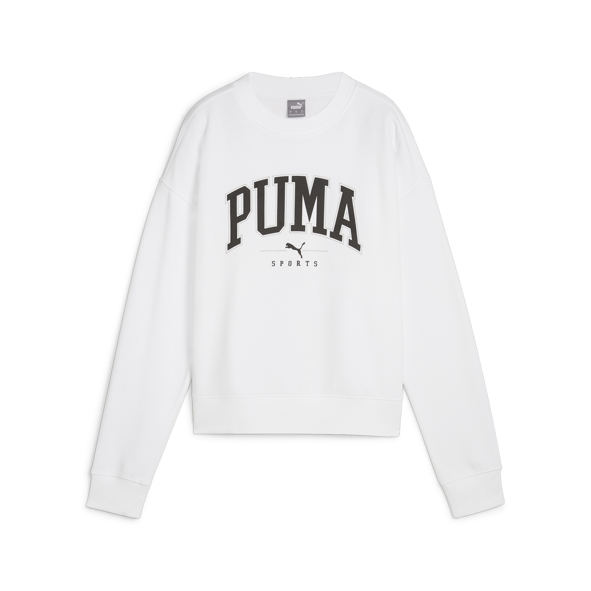 Puma ქალის ჯემპრი PUMA SQUAD Crew FL PUMA White
