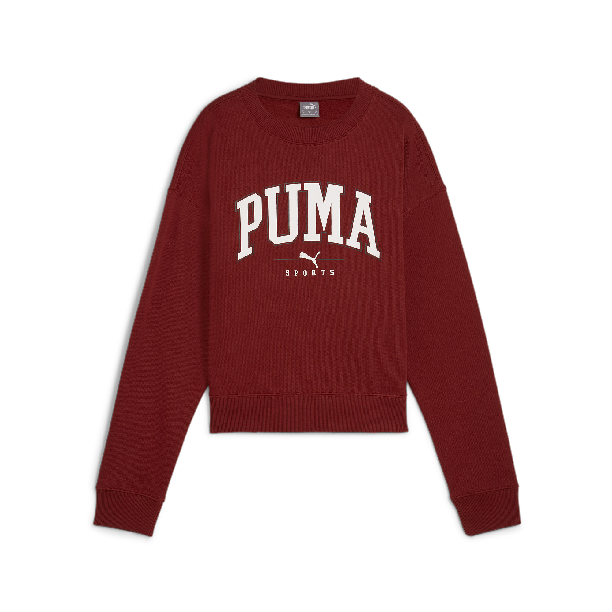 Puma ქალის ჯემპრი PUMA SQUAD Crew FL Intense Red