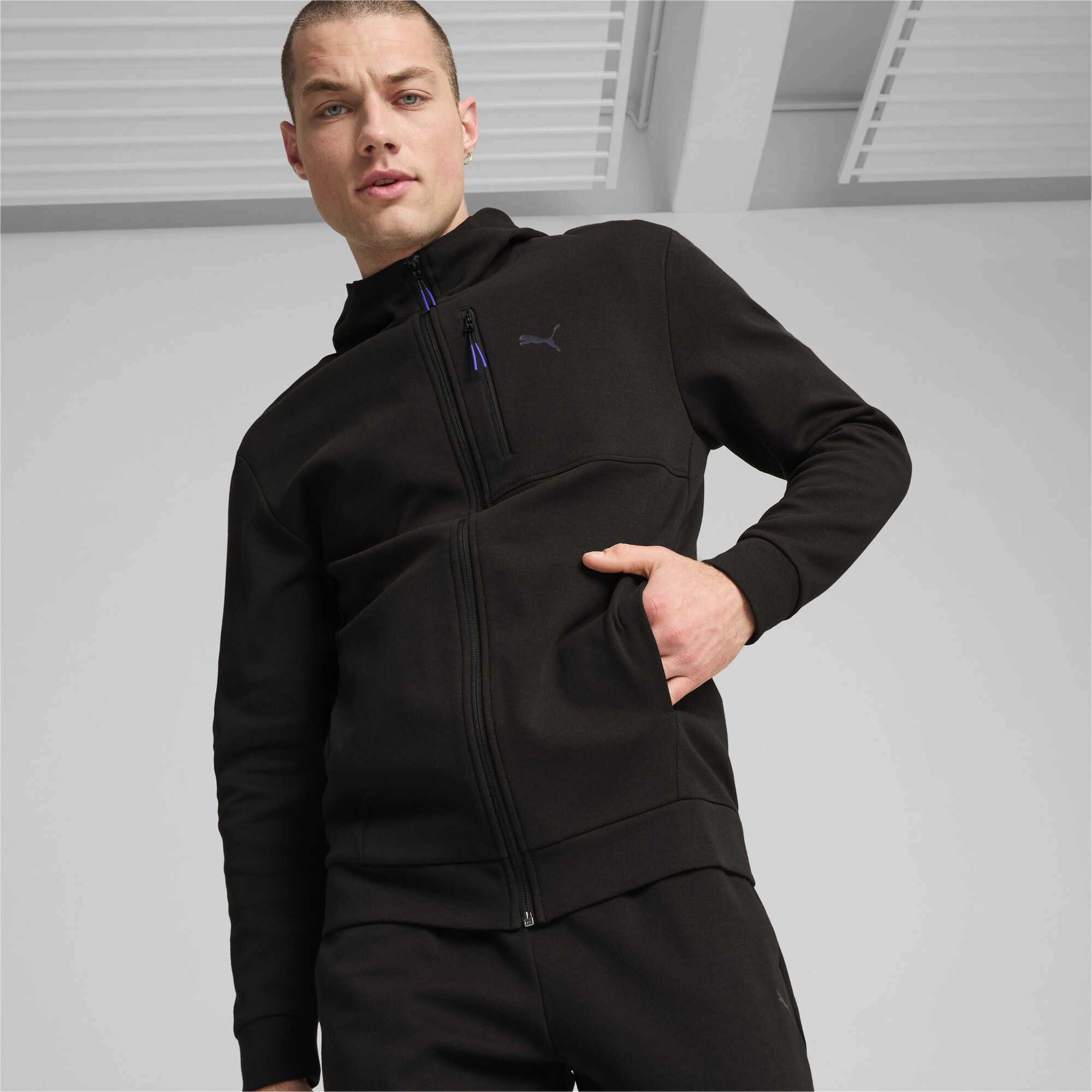 Puma ჯემპრი OPEN ROAD Full-Zip Hoodie DK PUMA Black