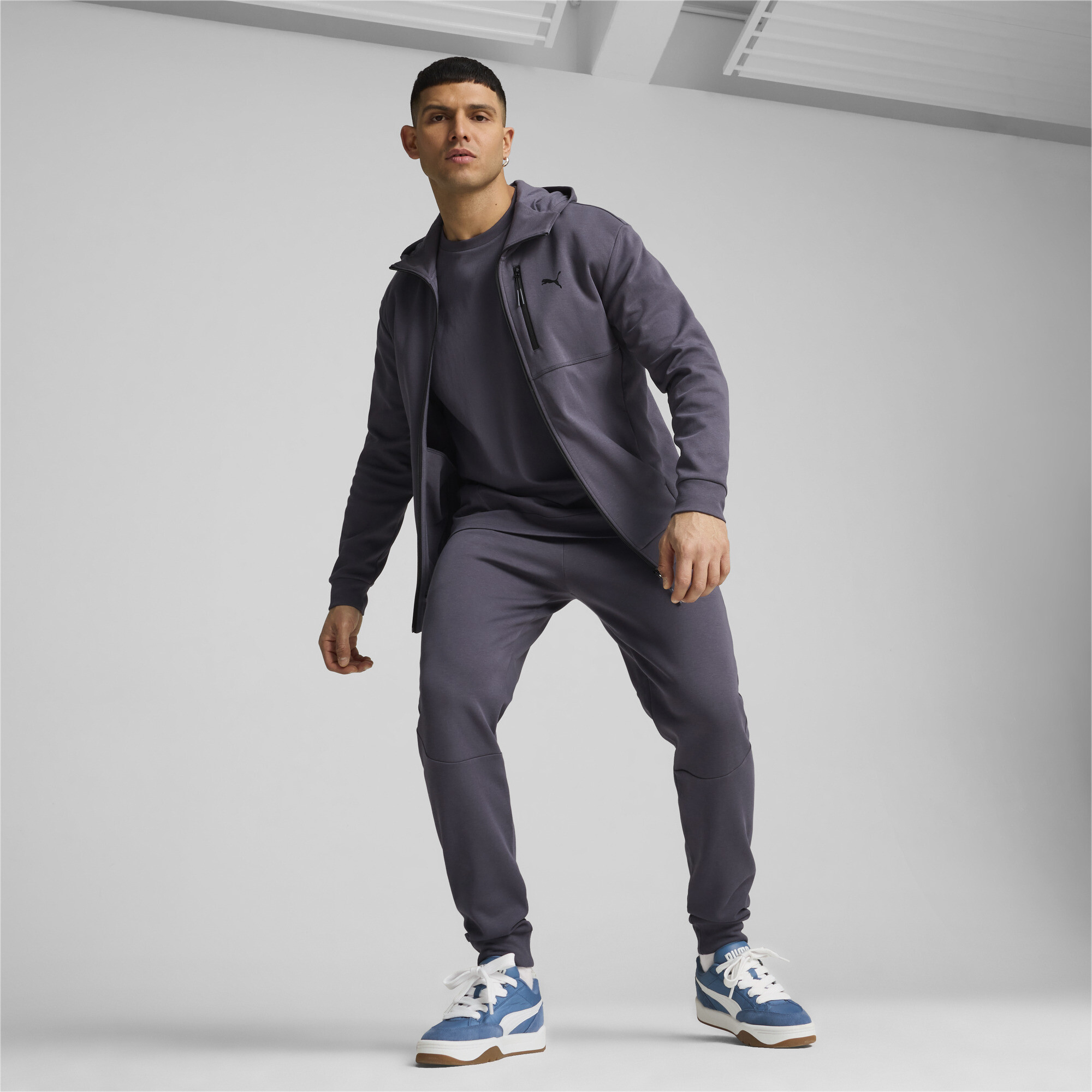 Puma ჯემპრი OPEN ROAD Full-Zip Hoodie DK Galactic Gr