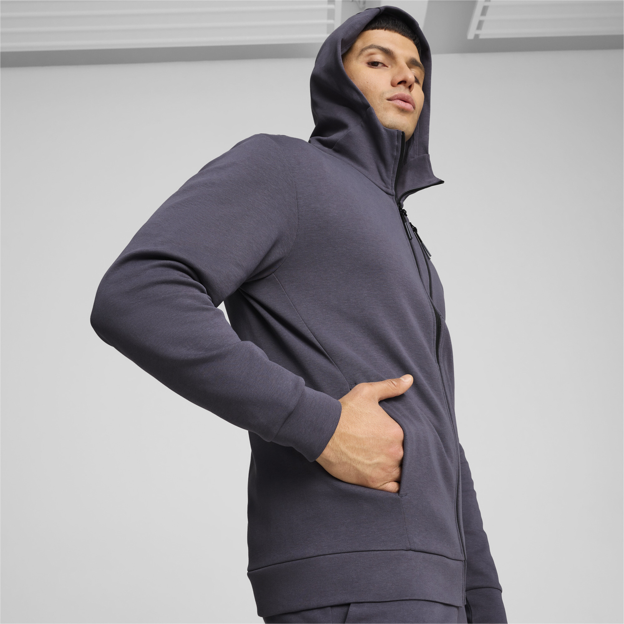 Puma ჯემპრი OPEN ROAD Full-Zip Hoodie DK Galactic Gr