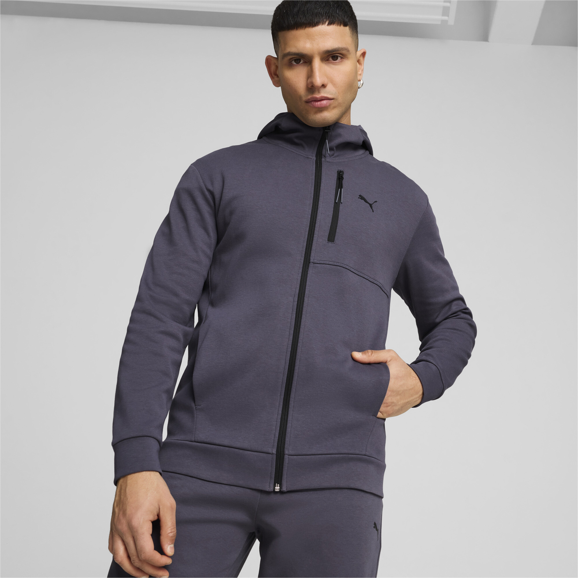 Puma ჯემპრი OPEN ROAD Full-Zip Hoodie DK Galactic Gr