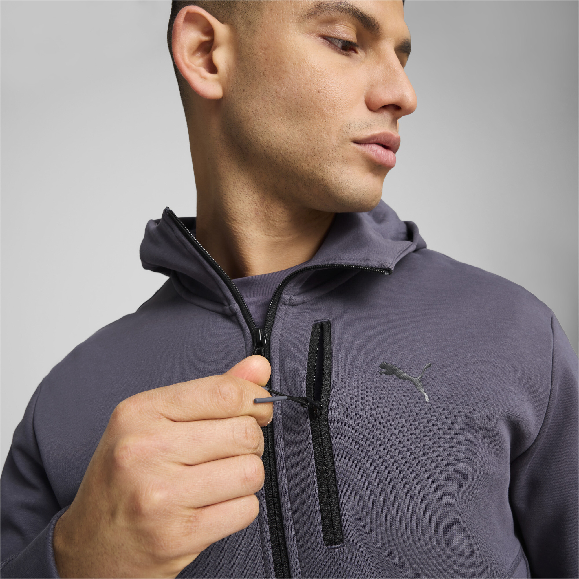 Puma ჯემპრი OPEN ROAD Full-Zip Hoodie DK Galactic Gr