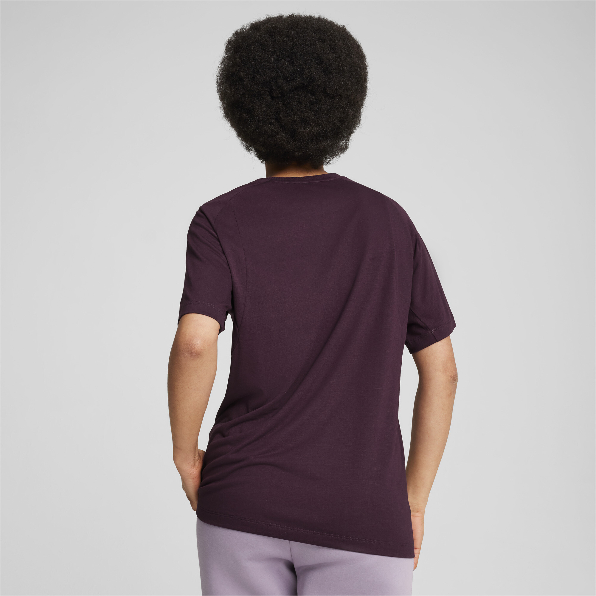 Puma ქალის მაისური EVOSTRIPE Tee Midnight Plum