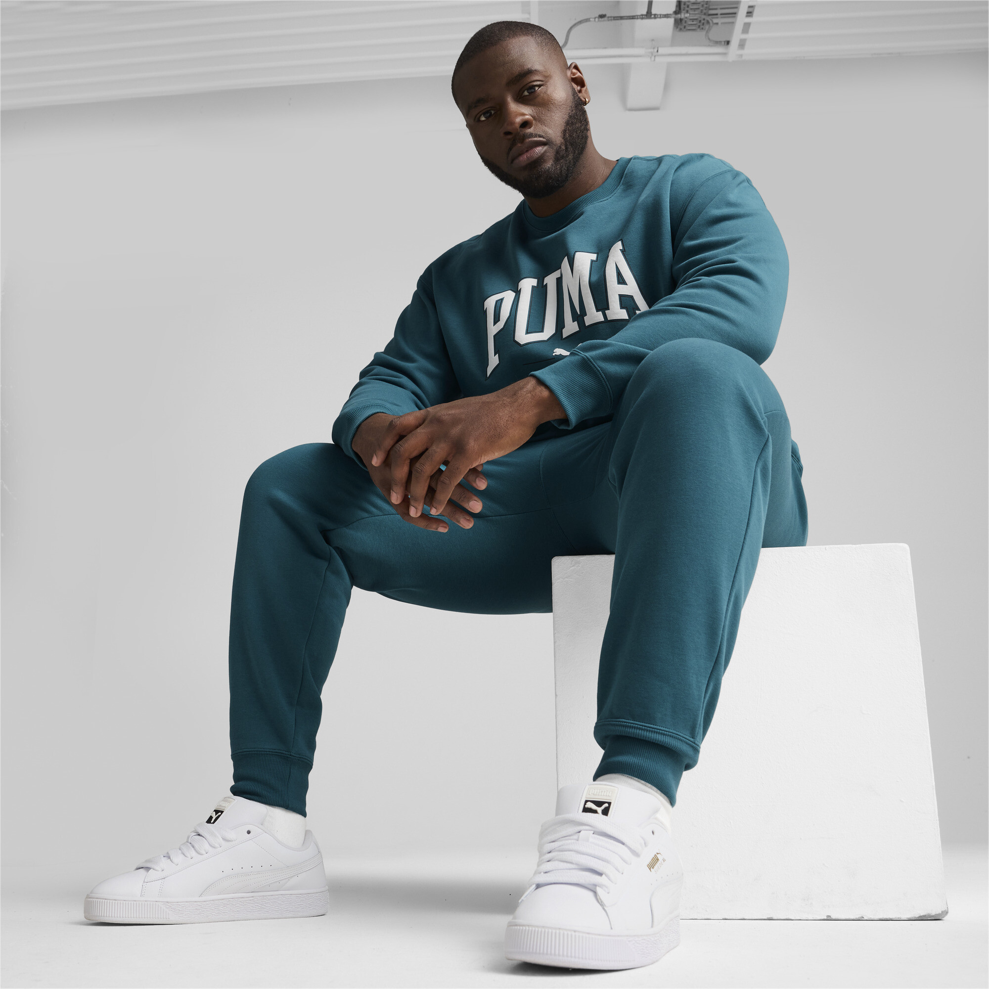Puma ჯემპრი PUMA SQUAD Crew FL Cold Green