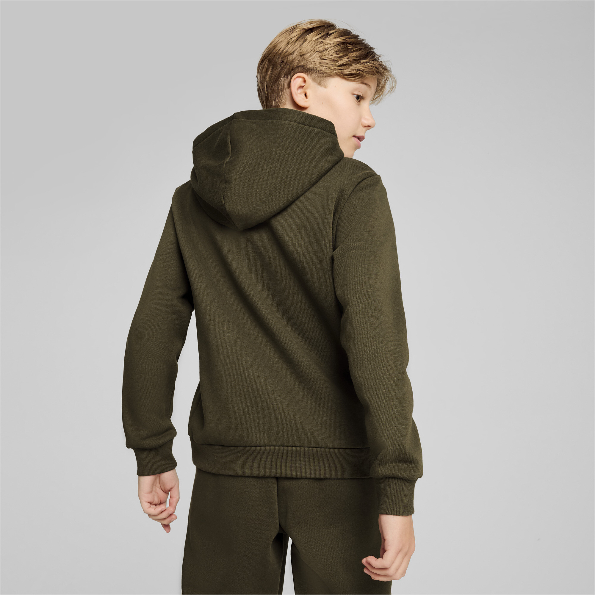 Puma ბავშვის ჯემპრი PUMA POWER Graphic Hoodie FL B Dark Oliv