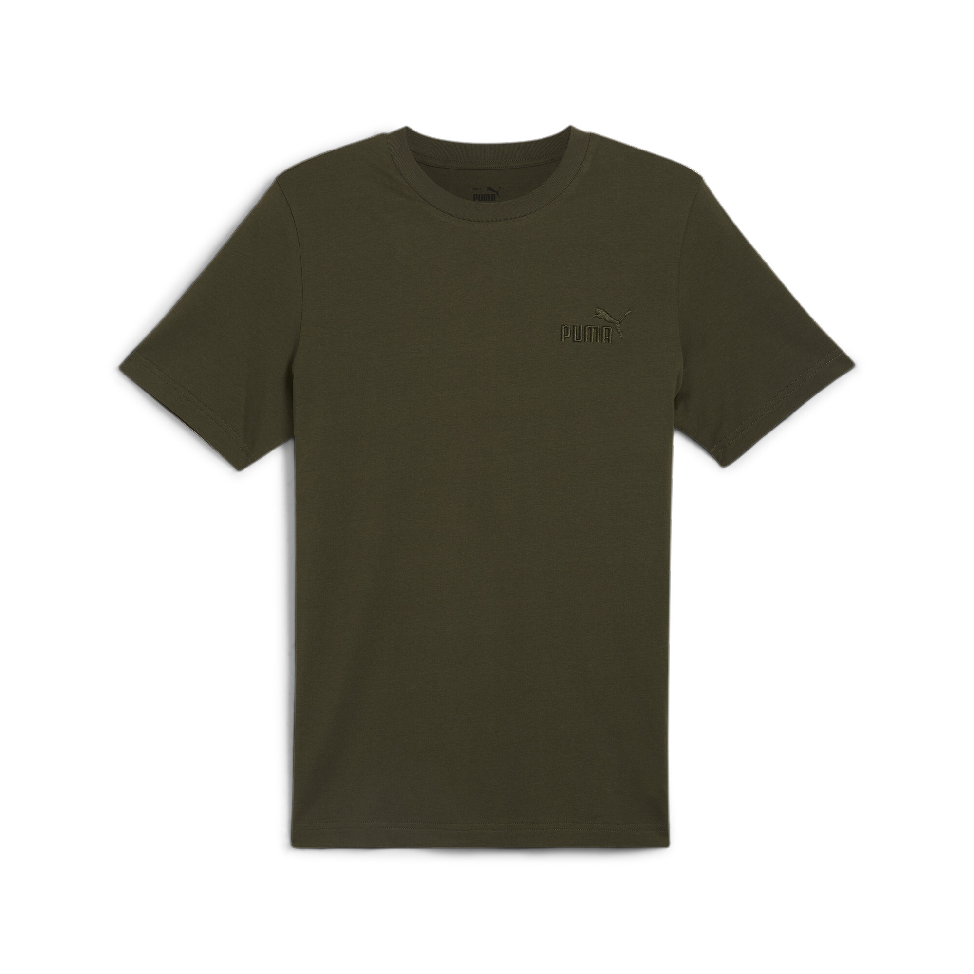 Puma მაისური ESS ELEVATED Embroidered Tee Dark Olive