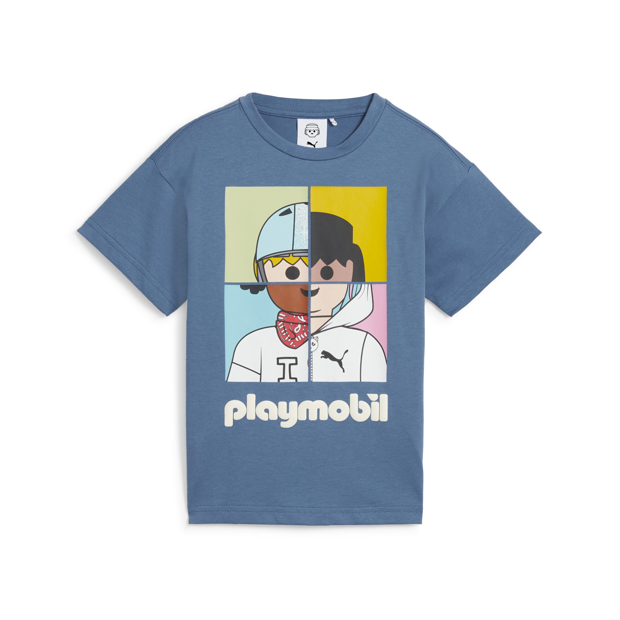 Puma ბავშვის მაისური PUMA X PLAYMOBIL Graphic Tee Blue Horizo