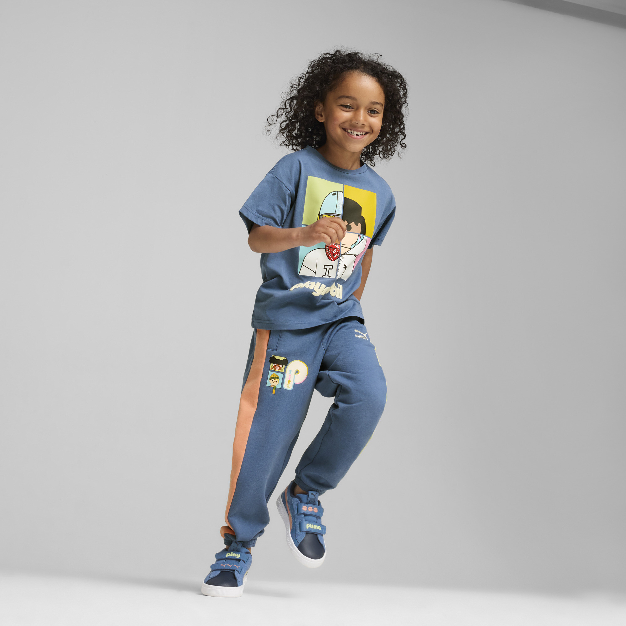 Puma ბავშვის მაისური PUMA X PLAYMOBIL Graphic Tee Blue Horizo