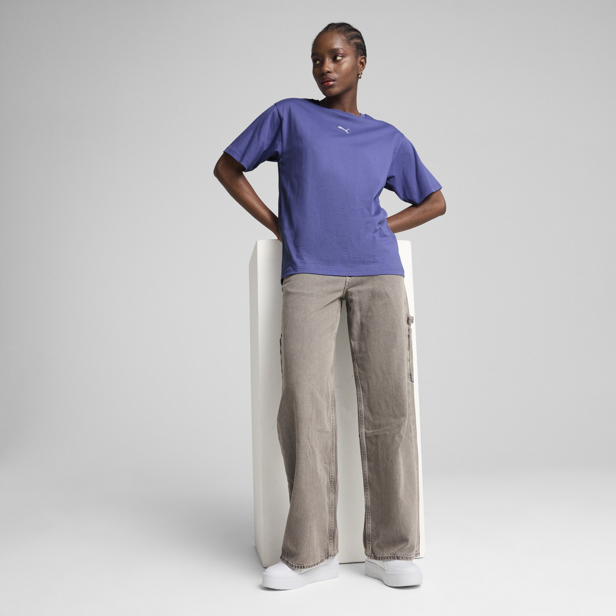 Puma ქალის მაისური ESS Puma Logo Relaxed Tee