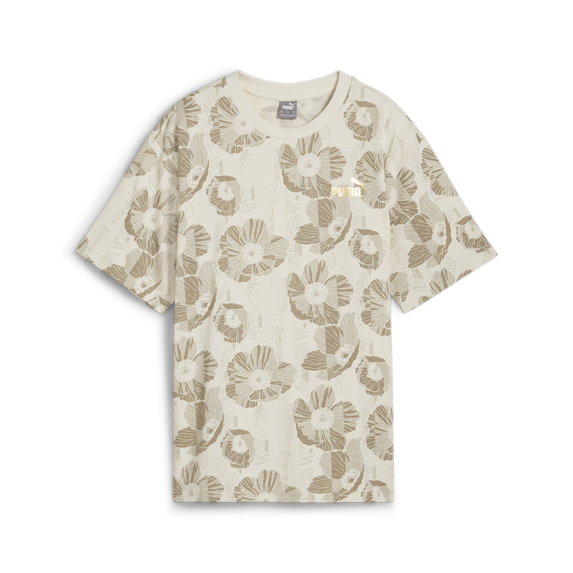 Puma ქალის მაისური ESS+ Class Act AOP Tee Alpine Snow