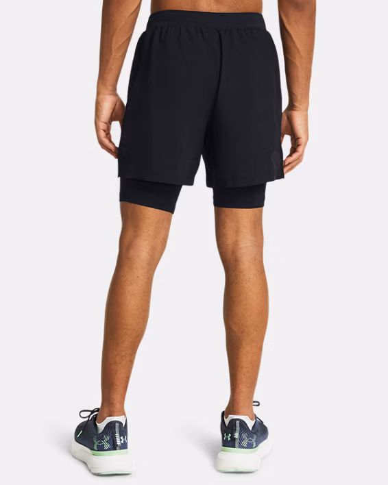 Under Armour მამაკაცის შორტი UA LAUNCH 5'' 2-IN-1 SHORTS-BLK