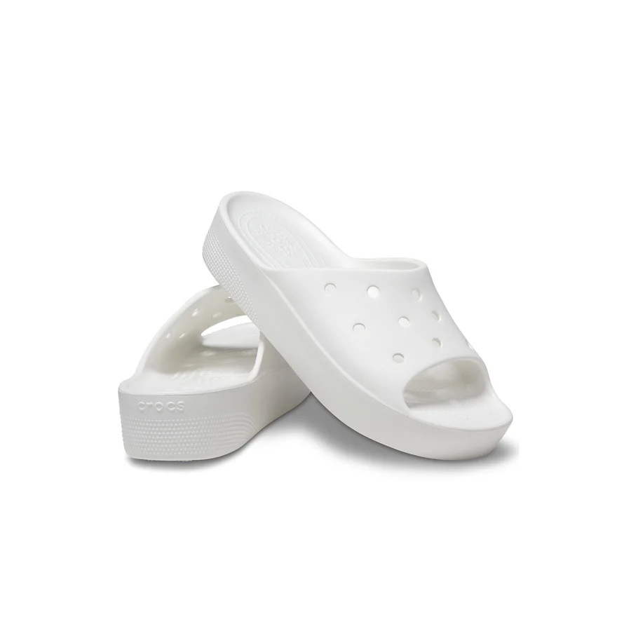 Crocs წყლის ჩუსტი Classic Platform Slide Whi