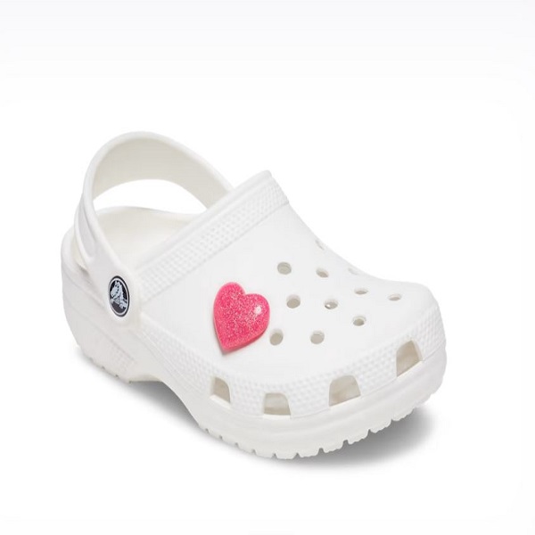 Crocs ჯიბიცი Pink 3D Glitter Heart