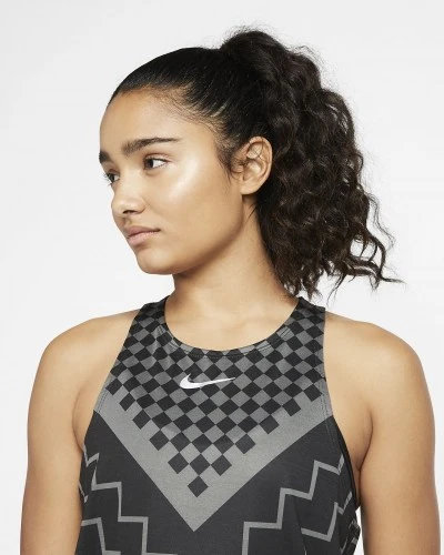 Nike ქალის მაისური W NK TANK RUNWAY GEO PR