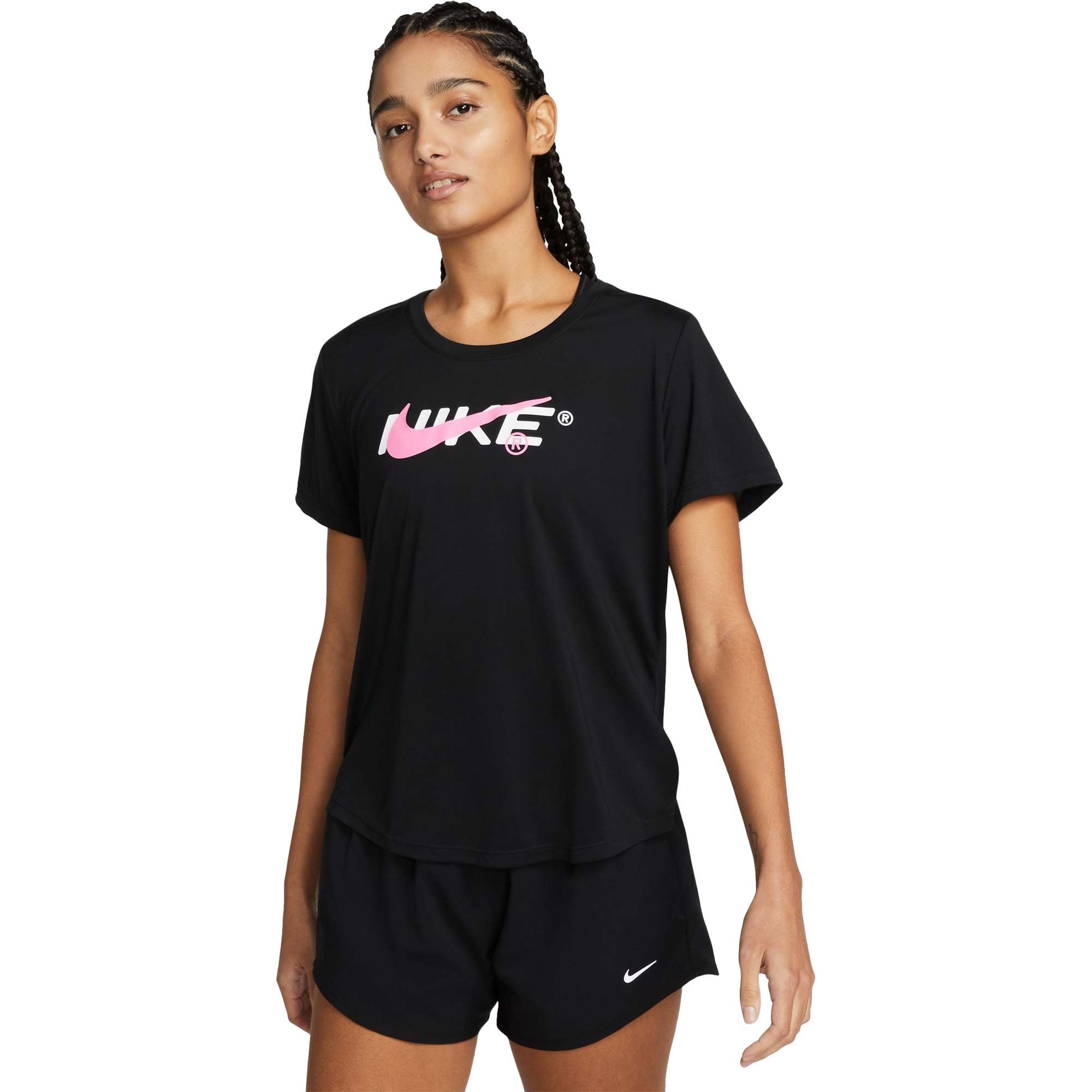 Nike ქალის მაისური W NK ONE DF SS STD TOP GRX HYB