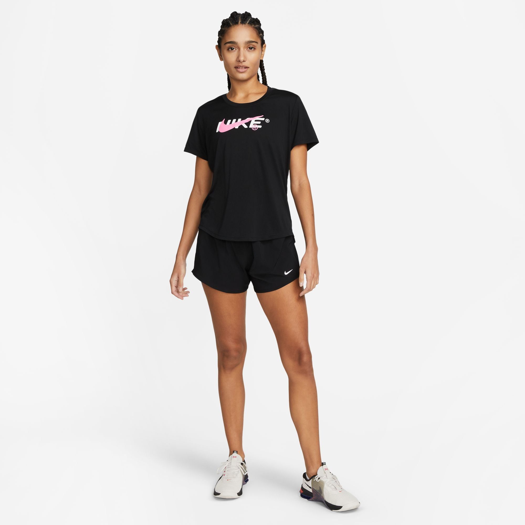 Nike ქალის მაისური W NK ONE DF SS STD TOP GRX HYB