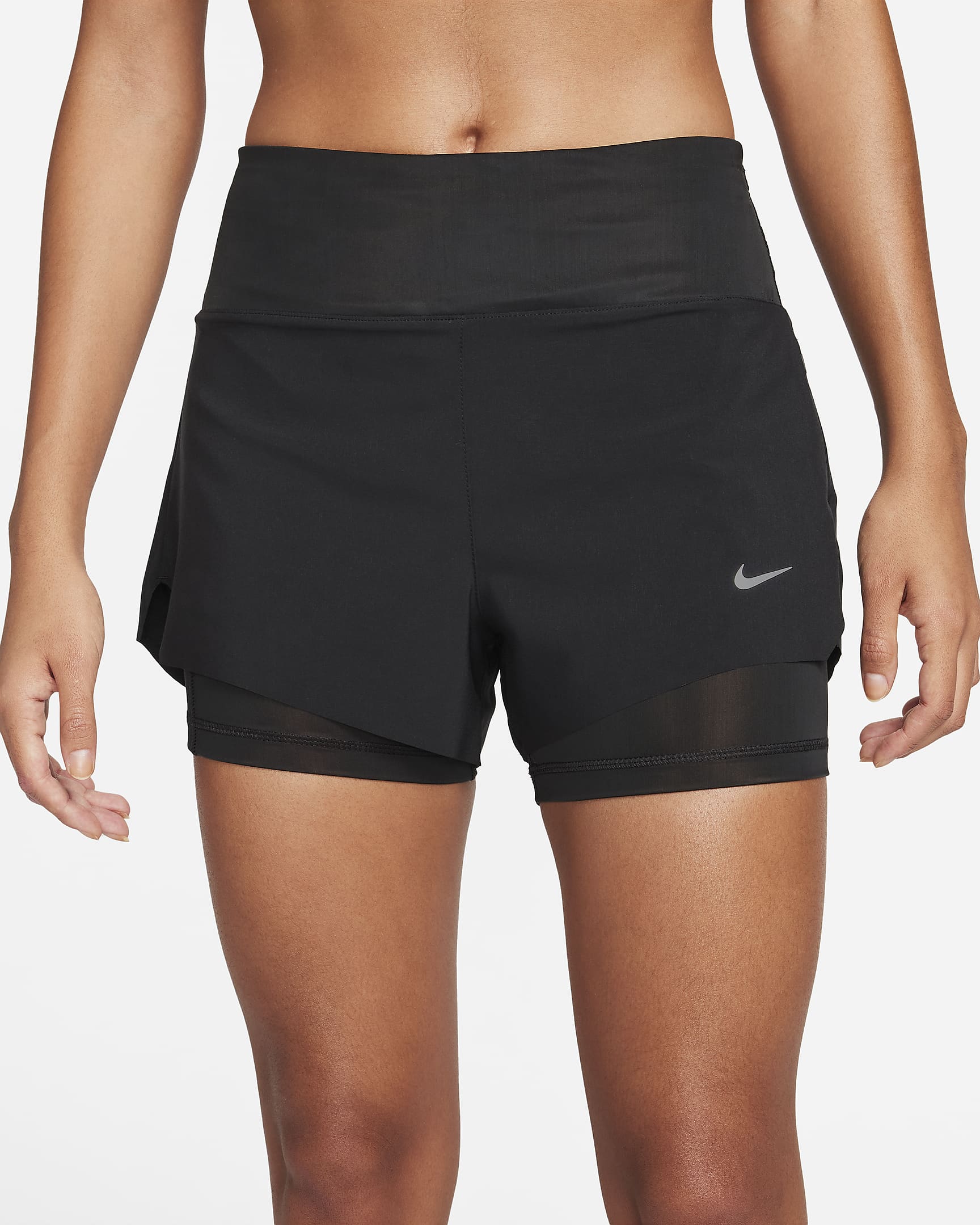 Nike ქალის შორტი W NK SWIFT DF MR 3IN 2N1 SHORT