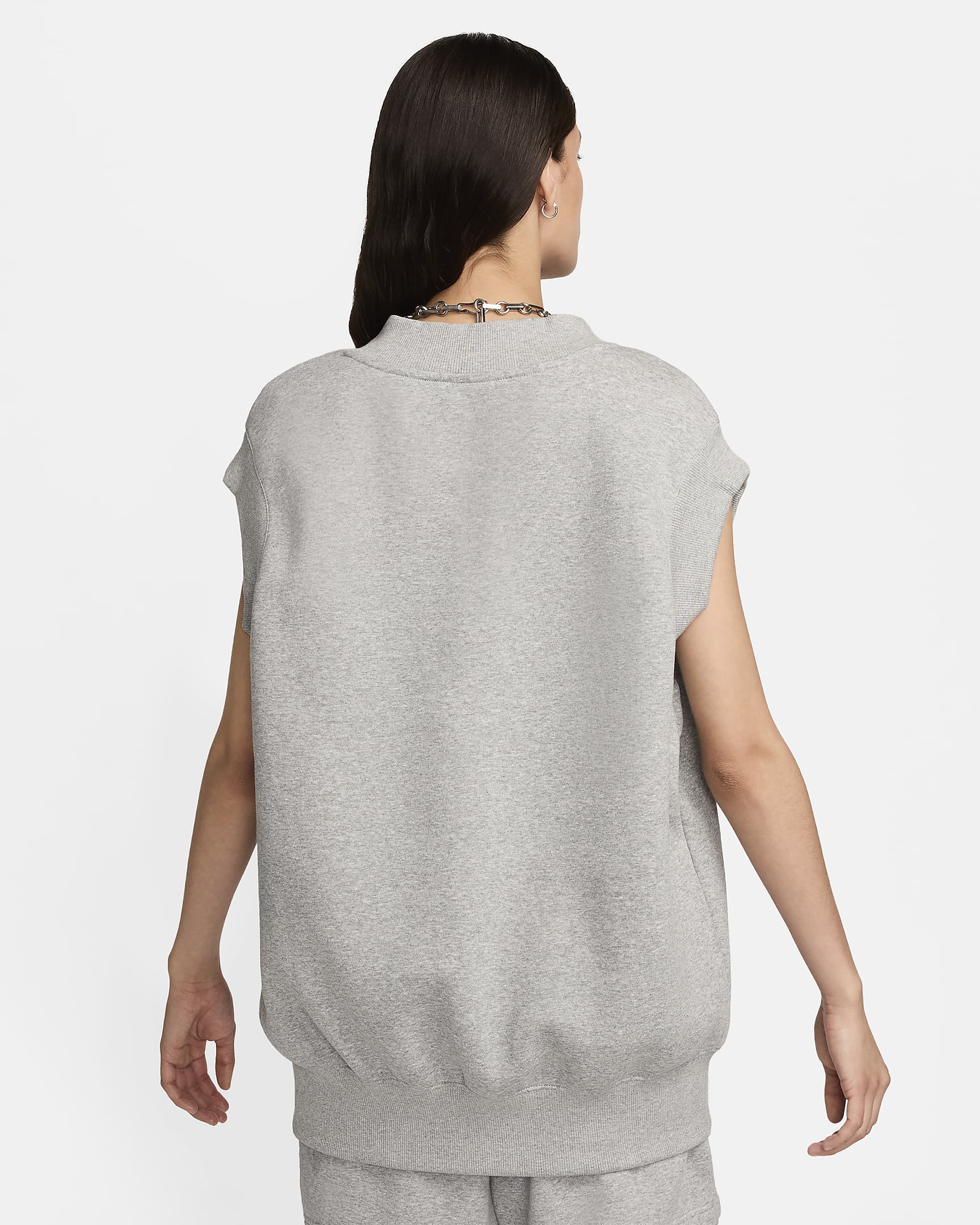 Nike ქალის ქურთუკი W NSW PHNX FLC SLVLS V-NECK