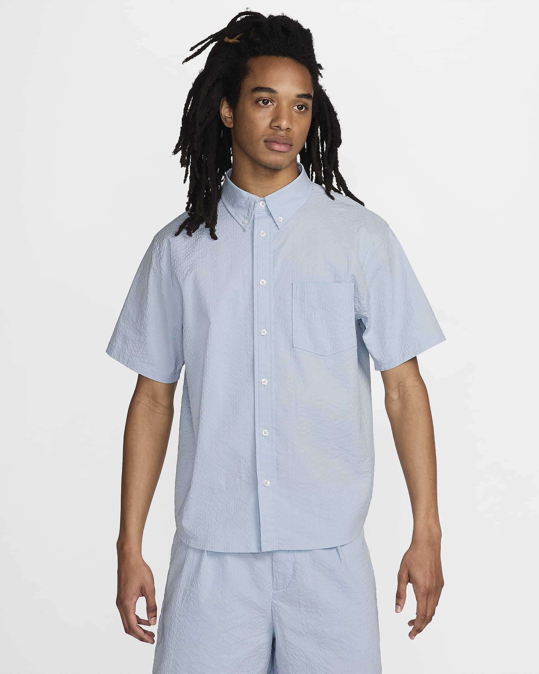 Nike მამაკაცის მაისური M NL SS SEERSUKR BTN DWN SHIRT