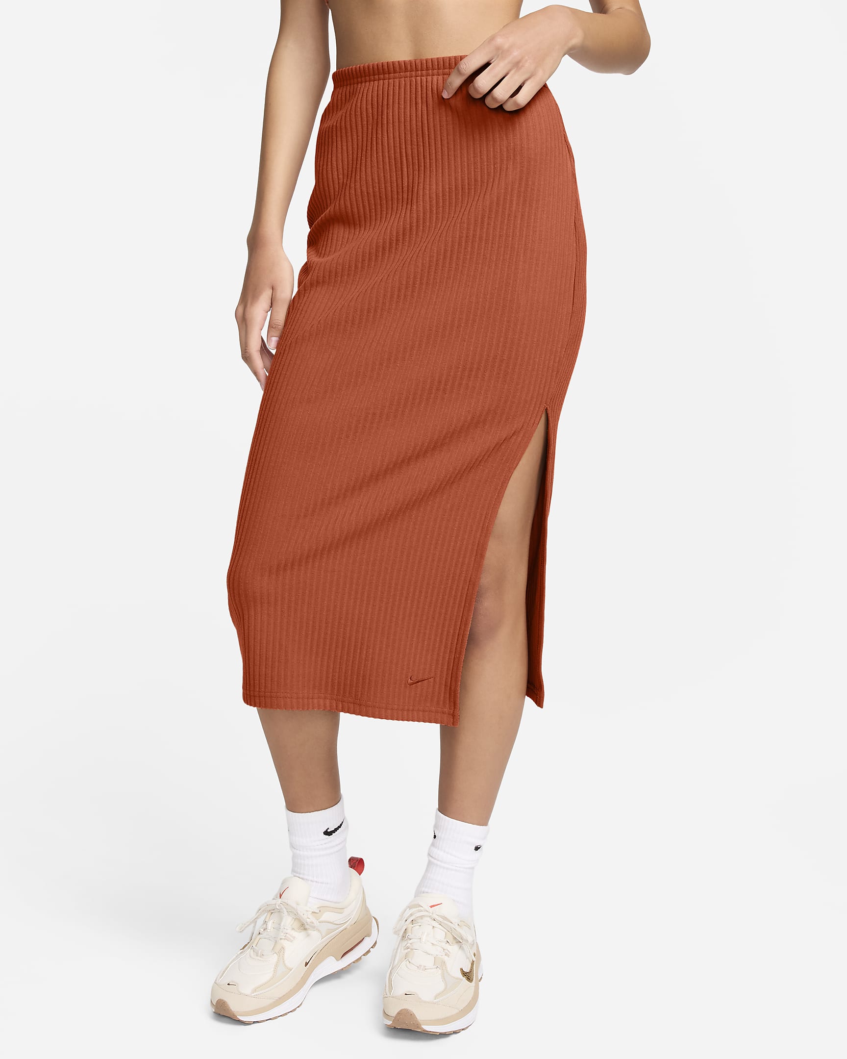 Nike ქალის შორტი W NSW NK CHLL KNT RIB MD SKIRT