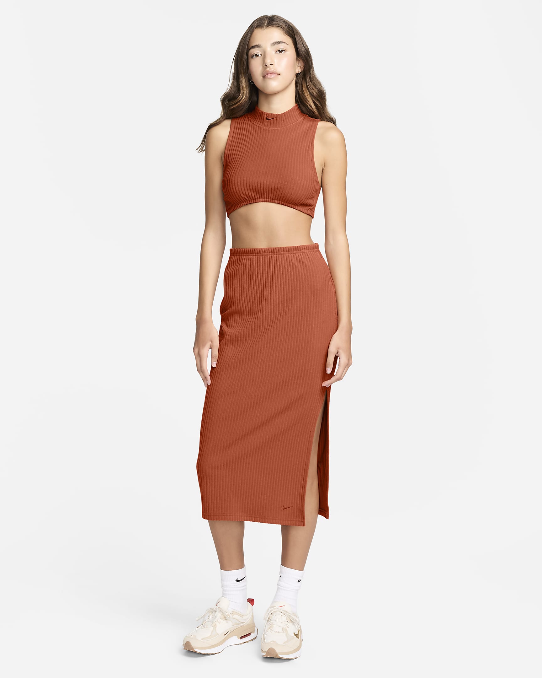 Nike ქალის შორტი W NSW NK CHLL KNT RIB MD SKIRT
