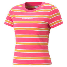 Puma ქალის მაისური PUMA TEAM Tee Glowing Pink-AOP