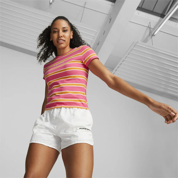 Puma ქალის მაისური PUMA TEAM Tee Glowing Pink-AOP
