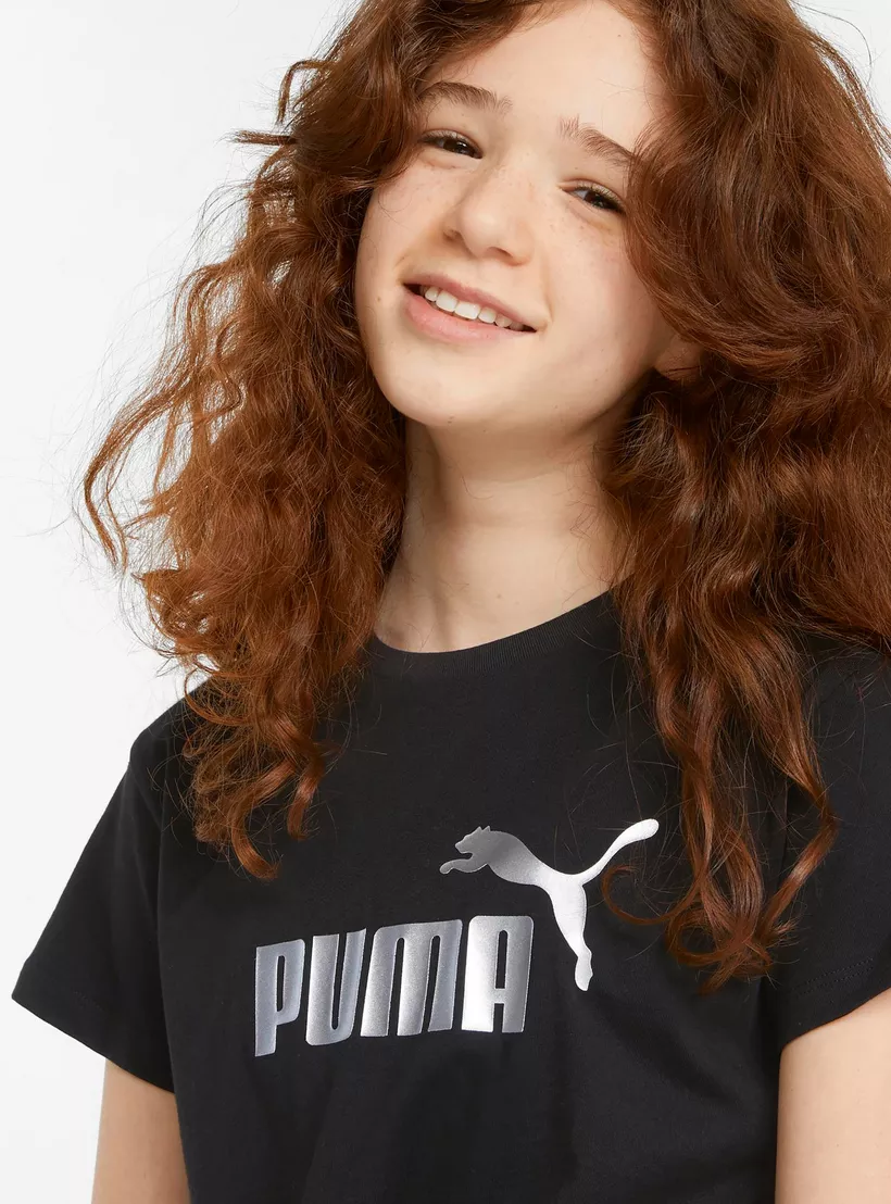 Puma ბავშვის მაისური ESS+ Logo Knotted Tee G Puma Black