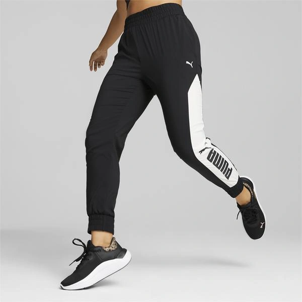 Puma ქალის შარვალი Puma Fit Woven Jogger Puma Black