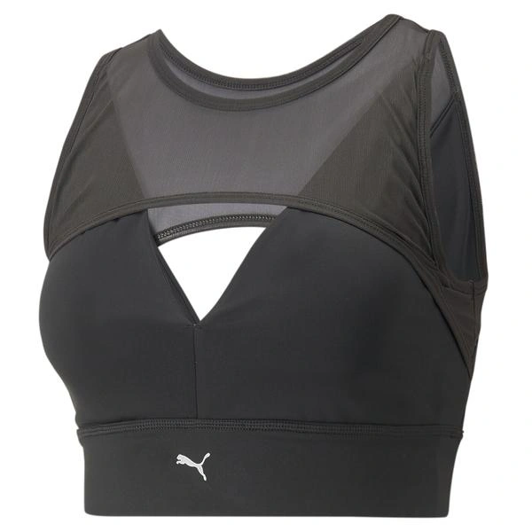 Puma ქალის მაისური Forever Luxe Vneck Powermesh Bra PUMA Bl